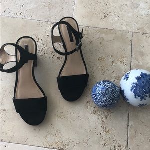 The Frye Company Black Suede Sandals